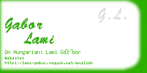 gabor lami business card